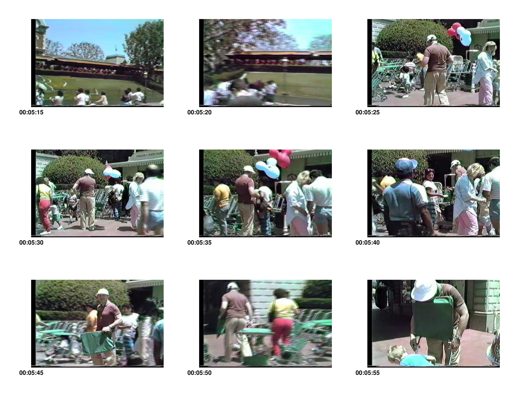 A frame from the earliest tape in the archive: a birthday afternoon in 1986.